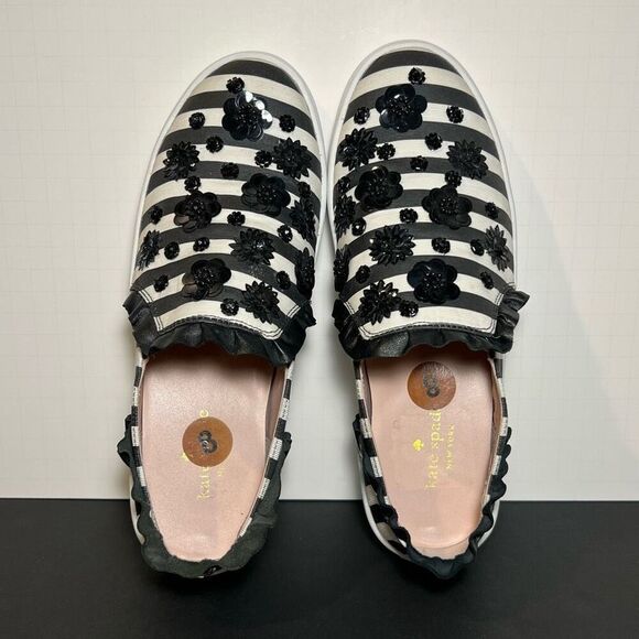 Womens KATE SPADE NEW YORK Louise Floral Accented Slip On Shoes / Size 8 Medium - Picture 5 of 8